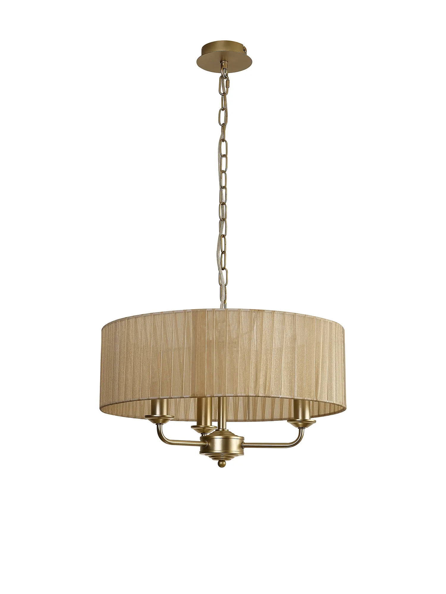 Banyan 45cm 3 Light Pendant Champagne Gold, Soft Bronze DK0963  Deco Banyan CG SB